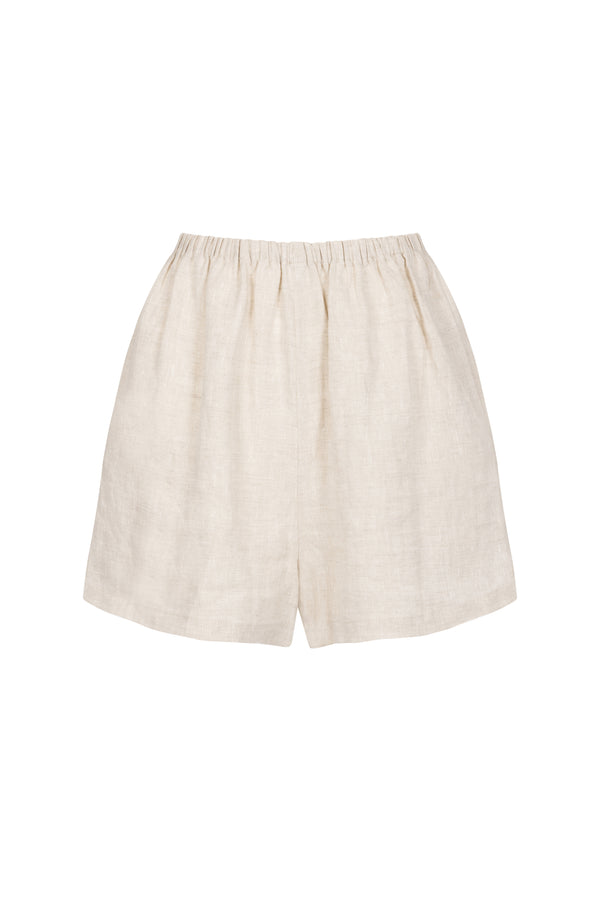 'Hacienda' Linen Shorts - Stone