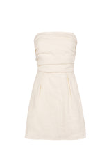 Yves Uro Gathered Dress - Cream