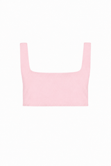 Paradis Crop Top - Powder Pink Poplin Cotton
