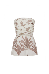 Myla Top - Brown Print