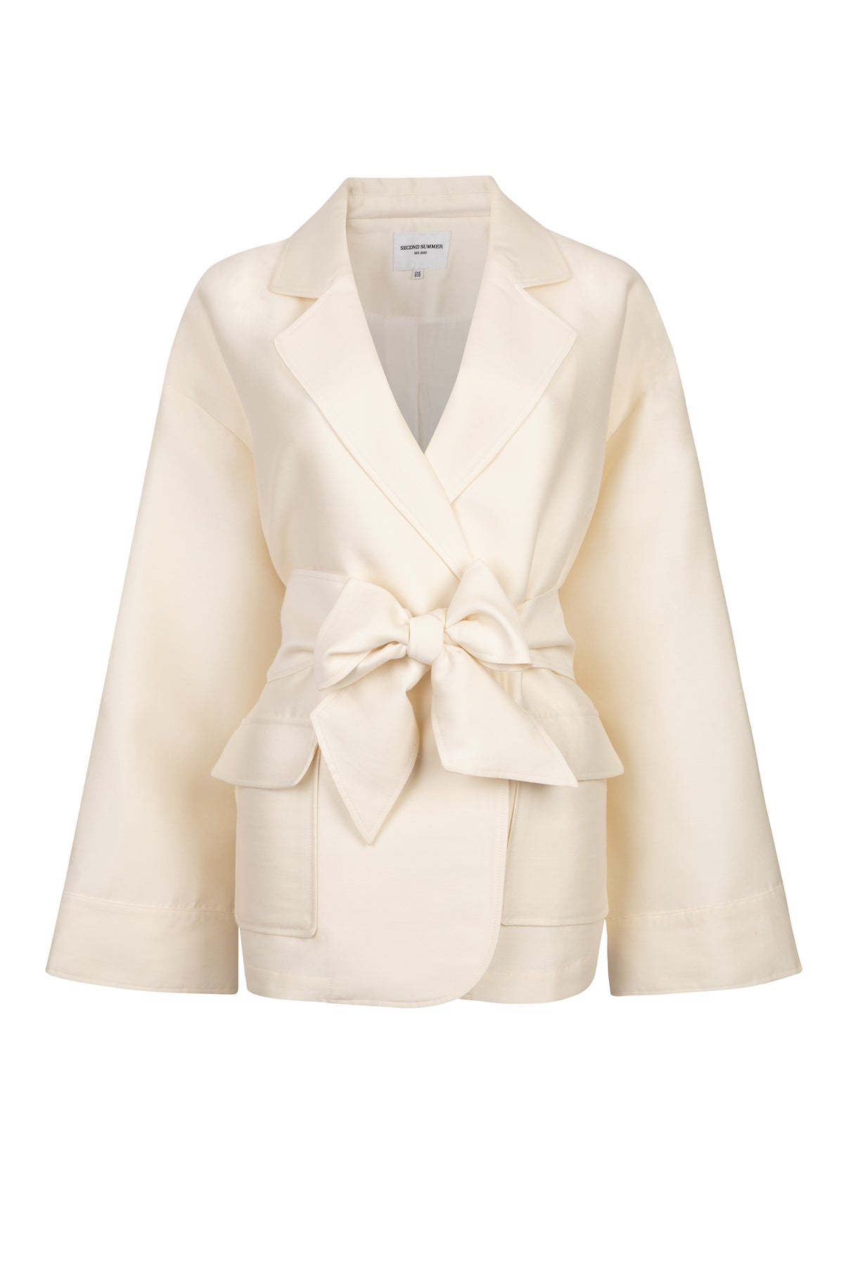 cream wool and silk jacket