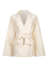 cream wool and silk jacket