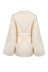 cream wool and silk jacket