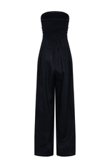 Yves Uro Jumpsuit - Black Linen