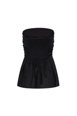Yves Uro Gathered Top - Black