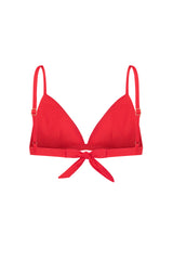Palm Triangle Bikini Top - Red