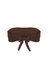 Sunset Bandeau Bikini Top - Brown