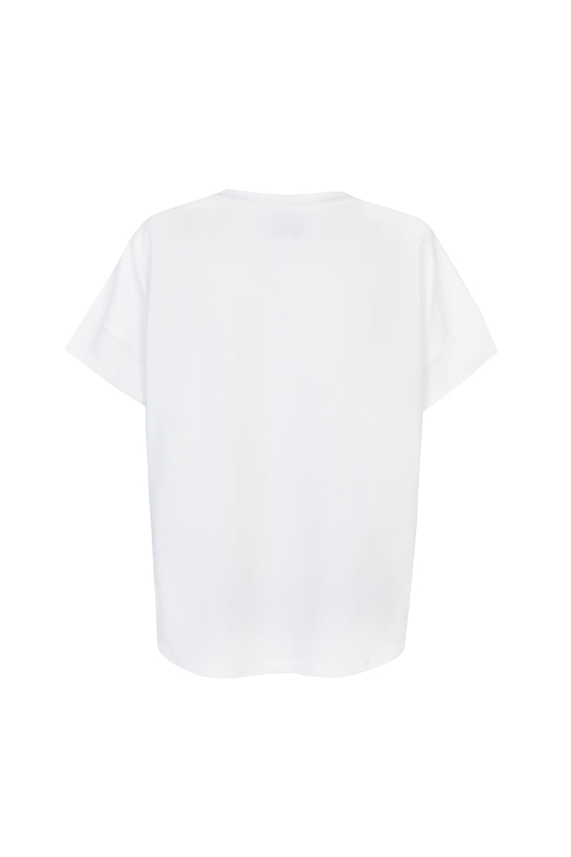 'SS' SIGNATURE EMBROIDERED T-SHIRT - WHITE