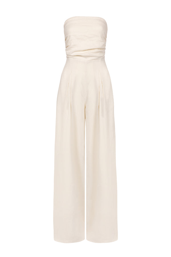 * PRE ORDER* ‘Yves Uro’ Gathered Jumpsuit - Cream