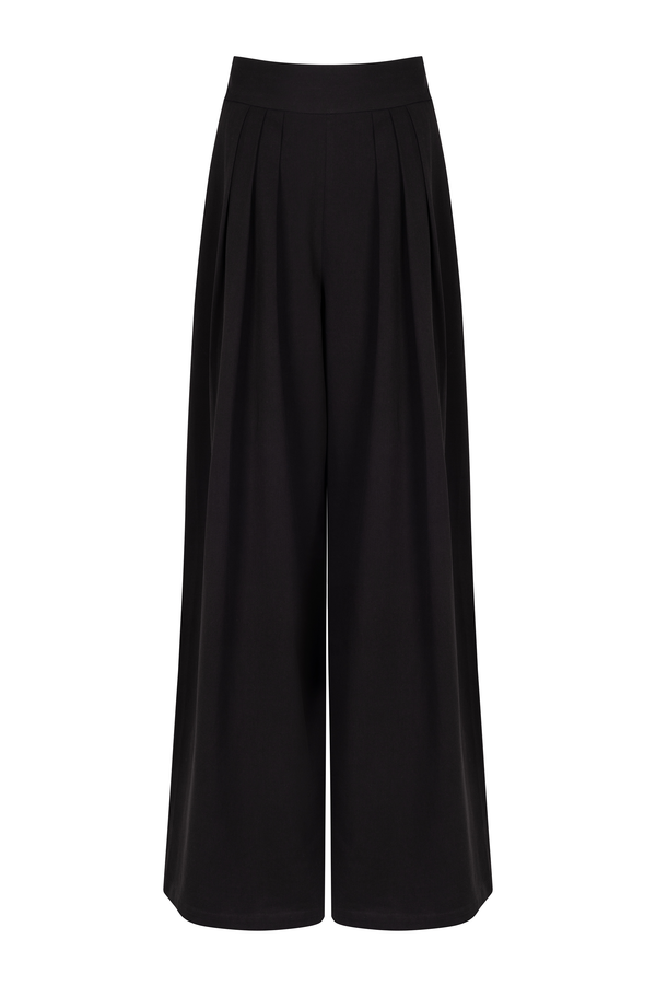 'Calla' Pleated Wide Leg Trousers