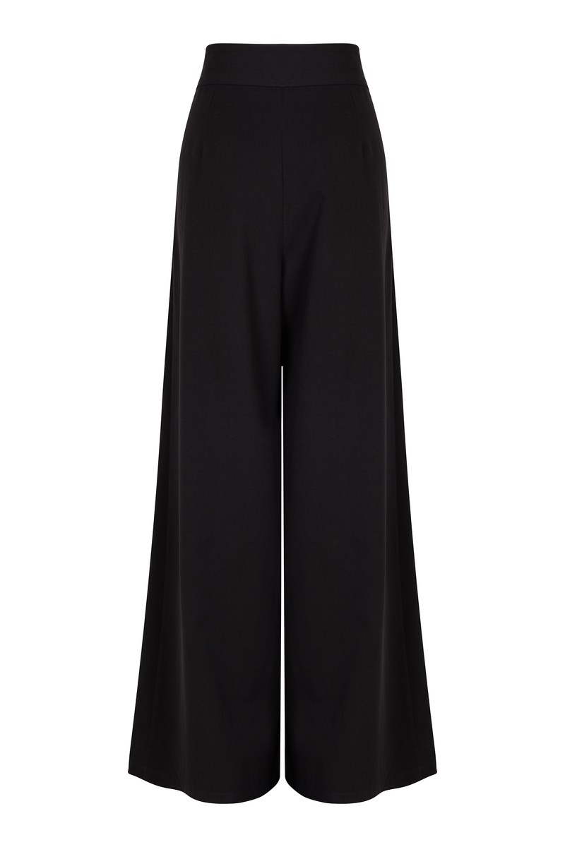 'Calla' Pleated Wide Leg Trousers