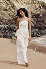 Yves Uro Gathered Top - White