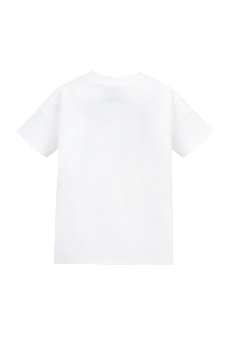 Mini 'SS' Embroidered T-shirt - White