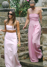 Isla Maxi Skirt - Powder Pink Poplin Cotton