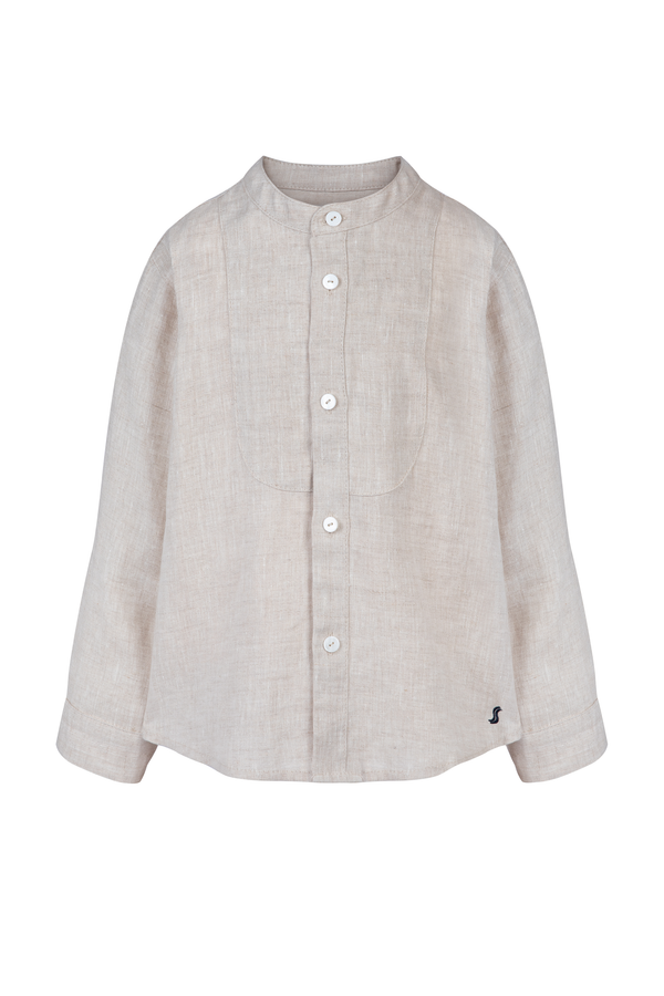 Mini 'Andrea' Long Sleeved Shirt - Stone