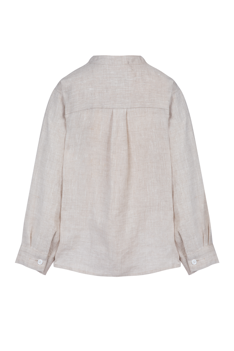 Mini 'Andrea' Long Sleeved Shirt - Stone