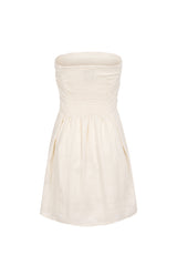 Yves Uro Gathered Dress - Cream
