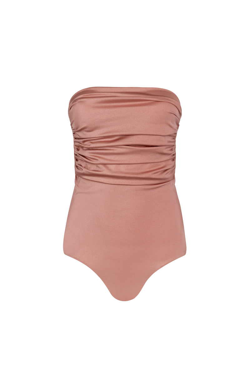 'Megan' Swimsuit - Metallic Blush