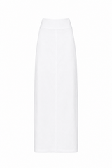 Isla Maxi Skirt - White Poplin Cotton