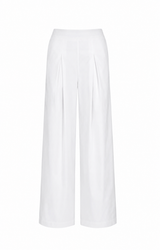 Santamaria Trousers - White Poplin Cotton