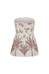 Myla Top - Brown Print