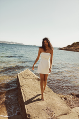 Yves Uro Gathered Dress - Cream