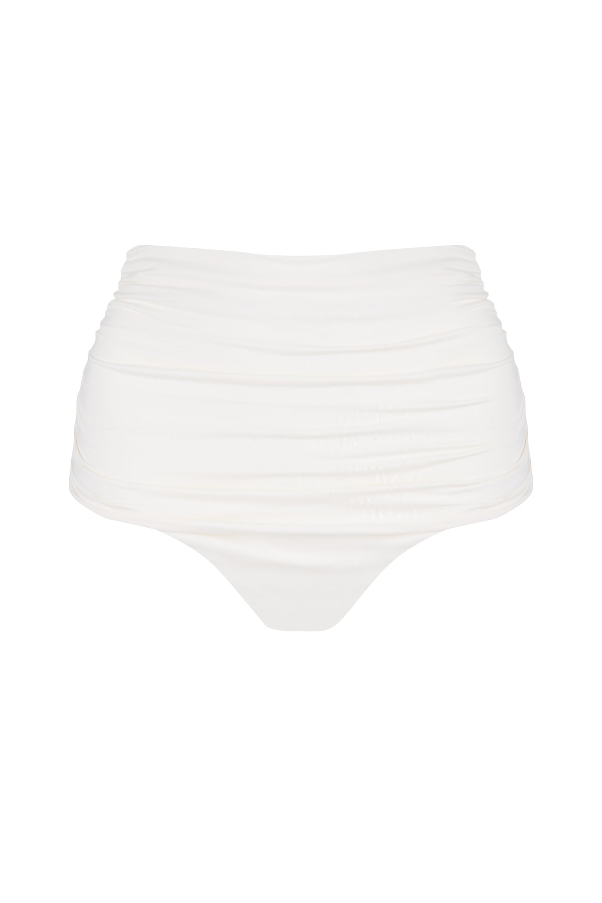 white high waisted bikini bottoms