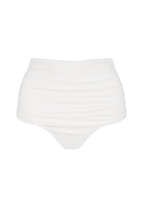 white high waisted bikini bottoms
