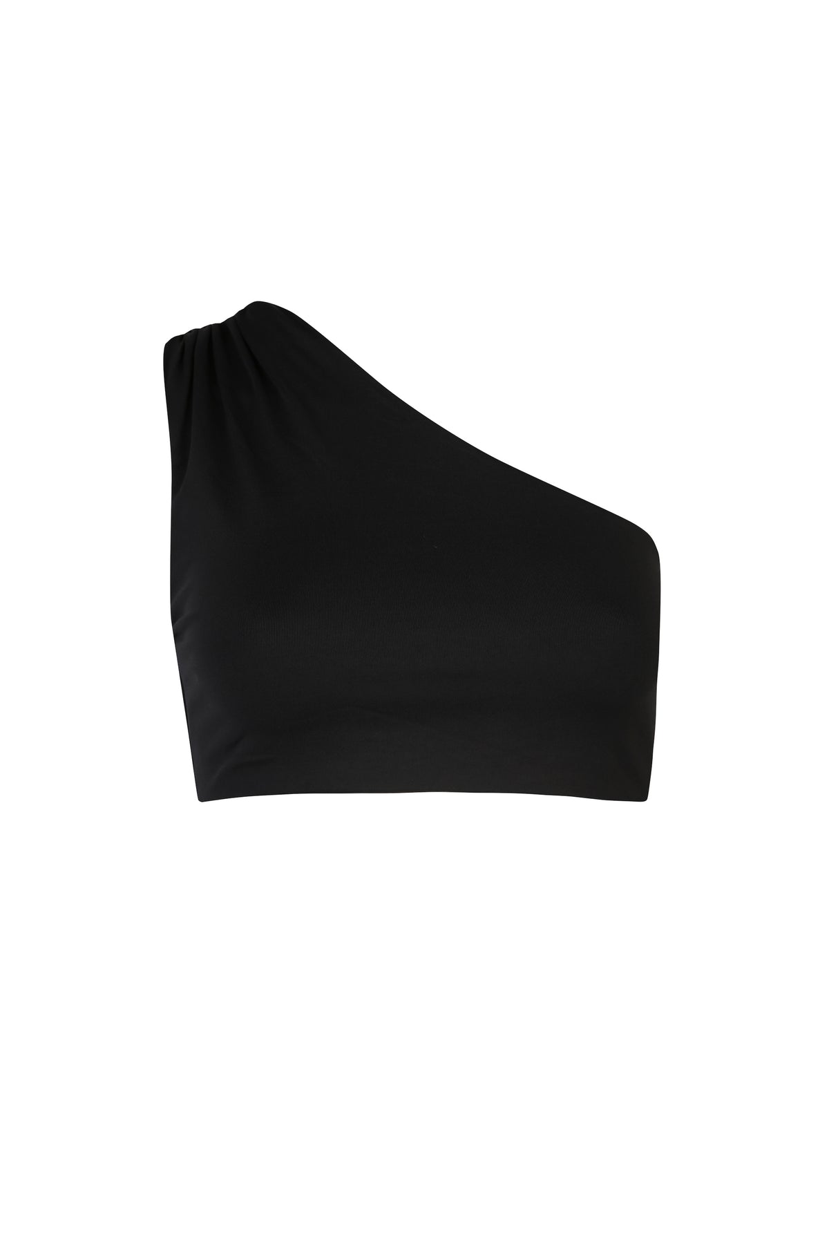 black one shoulder bikini top