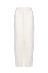white linen trousers