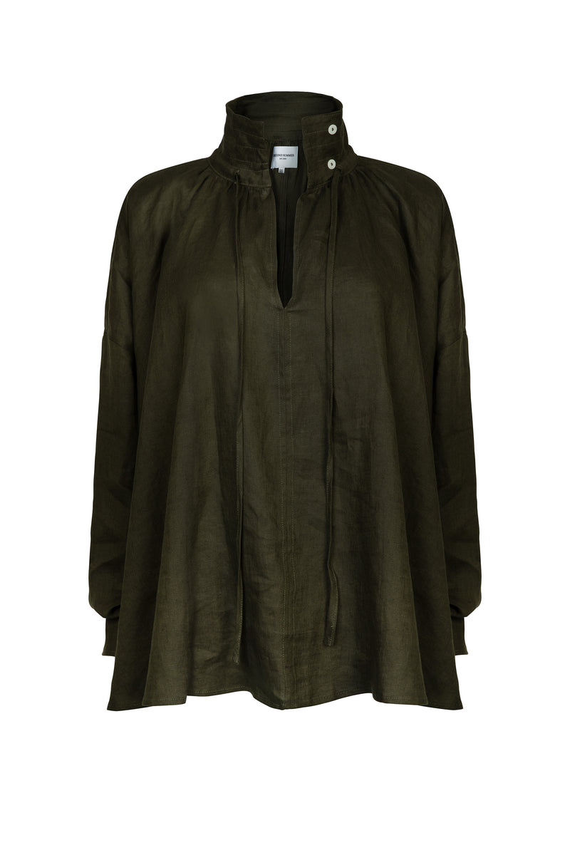 olive linen shirt
