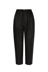 black linen trousers